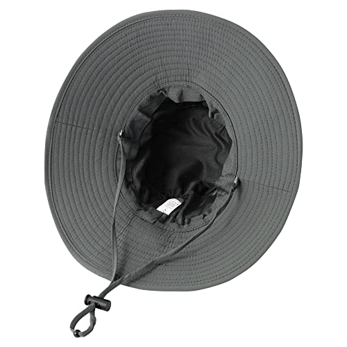 Docila Urban Grey Cooling Bucket Hat For Women Men Packable Empty Top Travel Beach Sun Hats Summer Wide Brim Quick Dry Visor Hat Fishing Gardening Boonie Cap Adjustable Chin Strap #TOP5