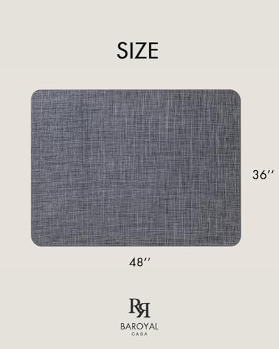 Image of Baroyal Office Chair Mat for Hardwood Floor Under Desk Computer Rolling Chair Mat for Wood /Tile Floor Non-Slip Heavy Duty Desk Rug PVC Plastic Hard Floor Protector 36 inch x 48 inch (Cool Grey)