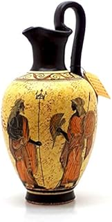 Ancient Greek Vase Pottery Vessel Pot Goddess Athena & God Poseidon 10.43''