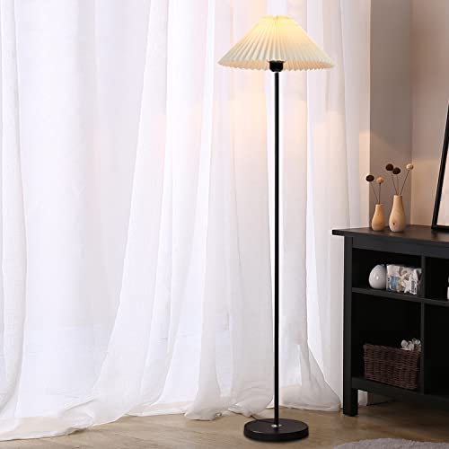 Meaterli Floor Lamp, Industrial Floor Lamp With 12W Led Bulb In 3 Colours, 360°Rotation Tall Lamp, On/Off Footswitch, Minimalist, Modern Floor Lamp For Office,Bedroom,Reading,Work Etc. (B：pale Yellow) #TOP4