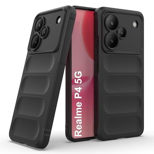Image of Zapcase Back Case Cover for Realme P4 5G | Compatible for Realme P4 5G Back Cover | Liquid Silicon Magic Case with Camera Protection| Black