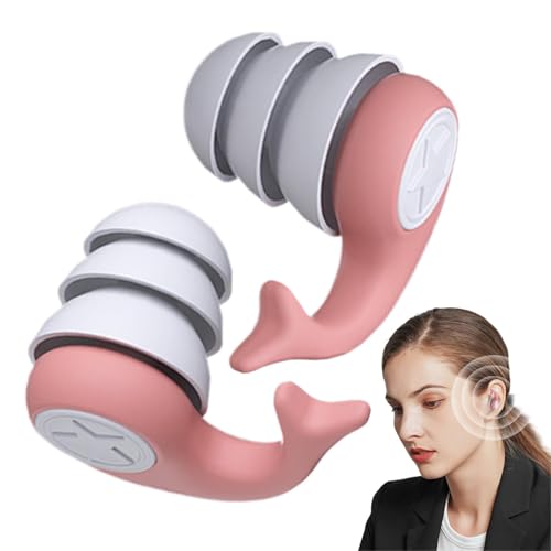 Tapones para los oídos de natación para mujer, de silicona antiruido, con aislamiento acústico, impermeable, suave, protector auditivo para el lugar de trabajo