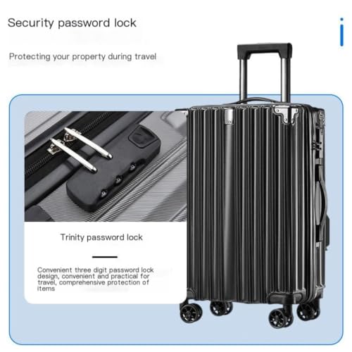 Duffle Bag Fashionable Zipper Suitcase For Business Travel, Adult Trolley Case, Silent Universal Wheel Boarding Case Suitcase Tags(Pink)4