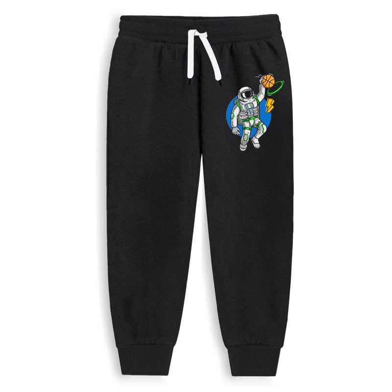 Image of Trampoline Cotton Trackpants for Kids Pack of 3 with Drawstrings & Ribbed Cuffs | Boys & Girls Joggers with Prints | Side Pockets Soft Waistband | Breathable & Stretchable Playwear