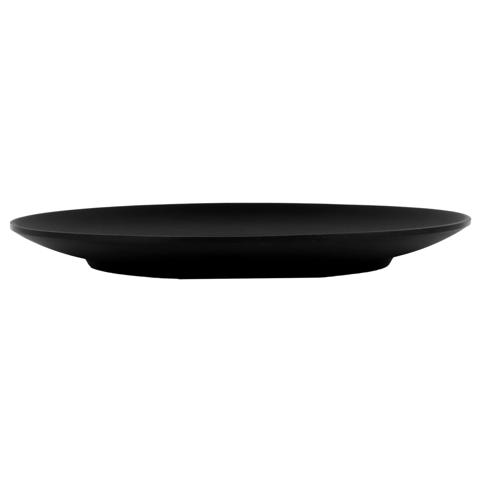 FRCOLOR 17cm Round Tray Black Serving Plates Jewelry Display Tray Practical Storage Container Stylish Household Tableware