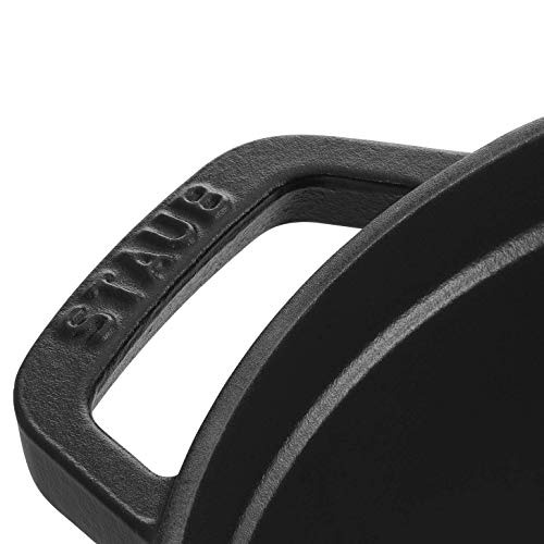 Image of STAUB Cast Iron Dutch Oven 0.75-qt Round Cocotte, Made in France, Serves 1, Matte Black