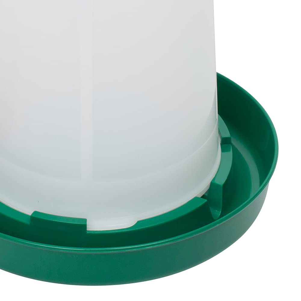 Hühnertränke 12 Liter, grün - Geflügeltränke für Hühner - Automatische Wassertränke - Stülptränke, Kükentränke, Wachteltränke, Vogeltränke - Wasserspender mit Bajonettverschluss und Aufhängung