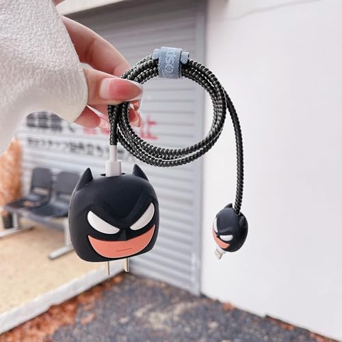 Image of 25W Charger Protector for Samsung, Protective Silicone Case Cover 25W Power Adapter Charger with Wire Saver-Batman