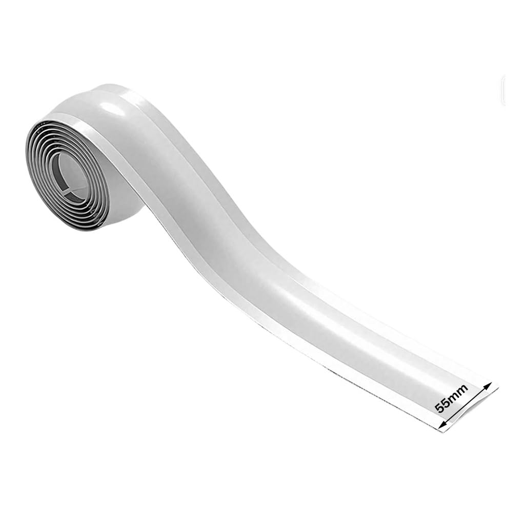 Protector De Cables Flexible Autoadhesivo De PVC para Paredes Y Esquinas，Cubrecables para Suelo，Fácil De Desenrollar/Ancho del Escondecables: 55 Mm(Grigio,5M)