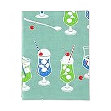 cankeri 捺染 手ぬぐい クリームソーダ （切りっぱなし）