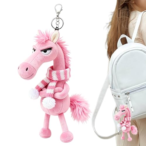 2026 Jaar van het paardenmascotte - PP- 20 cm | Hořse Pluche Pophanger | Tas en sleutelhanger decoratie cadeau voor mannen vrouwen jongens meisjes jeugd tieners man dochter familie