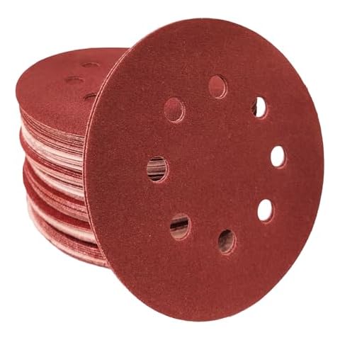 Orbital Sander Pads, IMQUALI 80pcs Sand Paper, Sanding Discs 5 Inch 8 Hole with 8 Grades Include 60/120/150/180/240/320/400/600 Grits for Random Orbital Sander(Not for Electric Drywall Sander) Cover