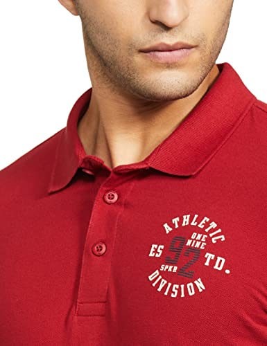 Image of Spykar Men's Cotton Solid Slim Fit T-Shirt