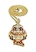 BLINGFACTORY Hip Hop Iced Gold Plated Saw Inspired Pendant & 3mm 24