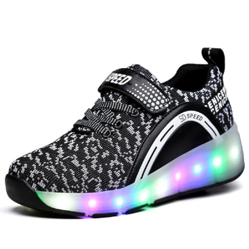 SDSPEED Kids Roller Skate Shoes with Single Wheel Shoes Sport Sneaker LED2