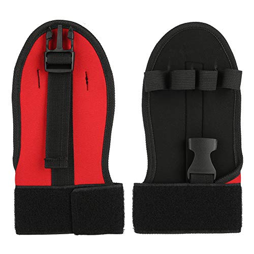 Aiuti Per L'allenamento della Forza di Presa, Guanti da Dito Neri Guanti Fissi Ausiliari Attrezzature Per L'allenamento di Riabilitazione Pugno della Mano(Snap type)