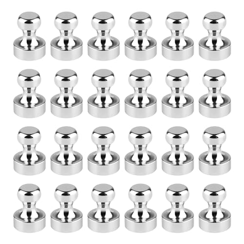 AiQInu 24 Piezas Imanes Pequeños, Imanes Neodimio Potentes, Multiusos, Nevera Magnets, Pizarra Magnética, Fuertes Tablones de Anuncios y Neveras