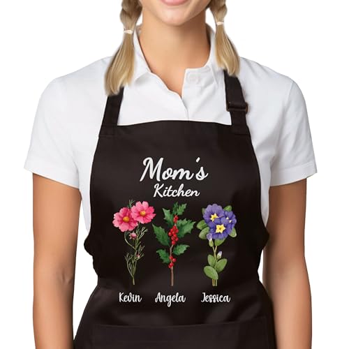 Custom-Apron-for-Women-Christmas-Gifts-for-Mom-and-Grandma-Birthday-Gifts-For-Mom-Mothers-Day-Gifts-Birth-Mont-Flower-Nanas-Garden-Gifts