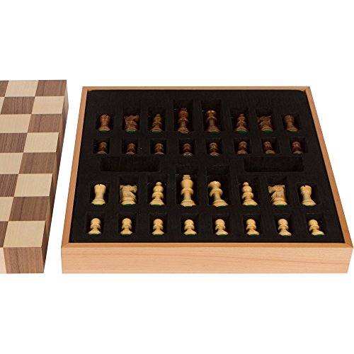 Athena Tournament Chess tablero y piezas de madera 18x18 in miniatura 4