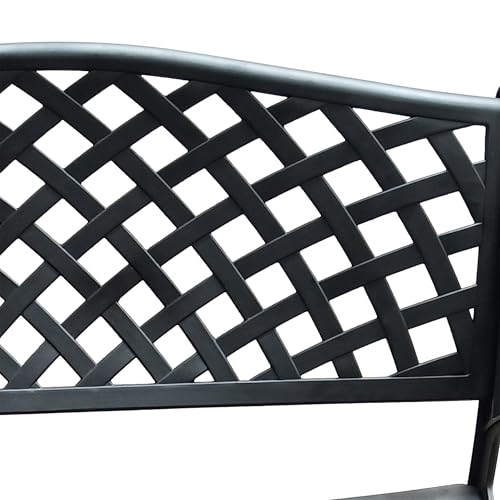 Image of Oakland Living Outdoor Aluminum Modern Patio Bench Loveseat