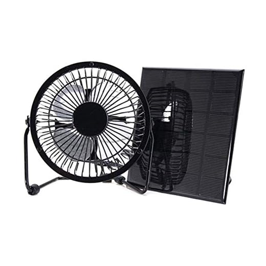 Soulitem- Ventilador Solar de 3 W Mini Ventilador portátil con Cargador Solar para teléfono para Exteriores