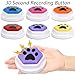 Okllen Set of 6 Recording Buttons, Voice Dog Buttons for Communication, 30 Seconds Recording & Playback, Pet Training Buzzer for Cat, Puppy, Pet Training, Material Safety (Battery Not Included)