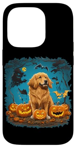 Carcasa para iPhone 14 Pro Golden Retriever Halloween