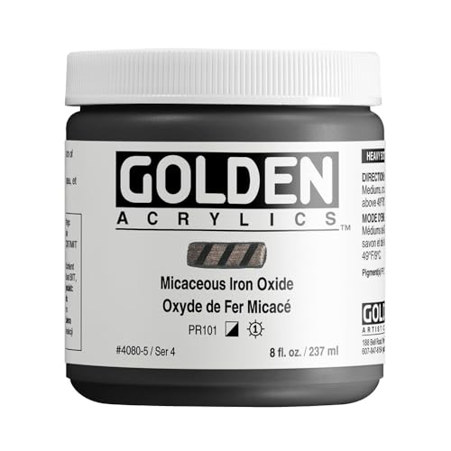 Golden Heavy Body Acrylics Micaceous Iron Oxide 8 oz