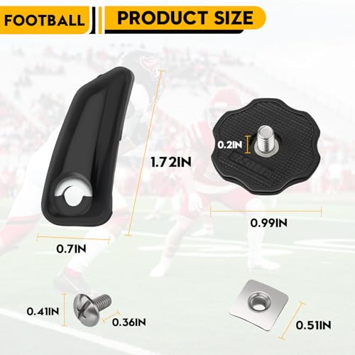 Football Helmet Thumb Screws & Loc Chinstrap Fastener Kit - Fits Riddell Speed Flex Helmet, Stabilizes Football Chin Strap for Enhanced Head Safety, Black - Thumbnail 4