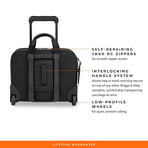 Briggs & Riley @ Work Upright Briefcase, Black, Medium #TOP4