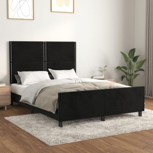 Generisch Pangshiyuan 3125692 - Marco de cama sin colchón (140 x 190 cm, terciopelo), color negro