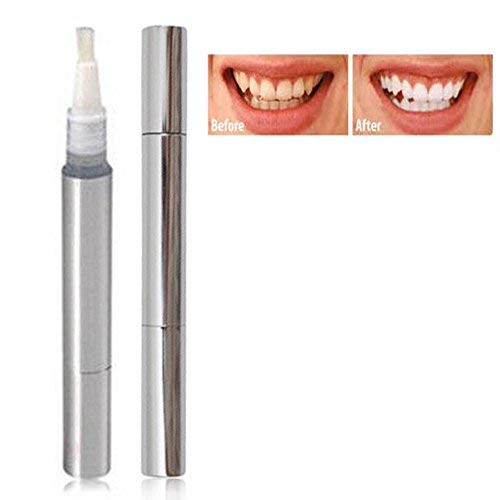 Teeth Whitening Pen Tooth Gel Whitener Bleach Stain Eraser Remove Instant Tooth Cleaning Tools (Silver)