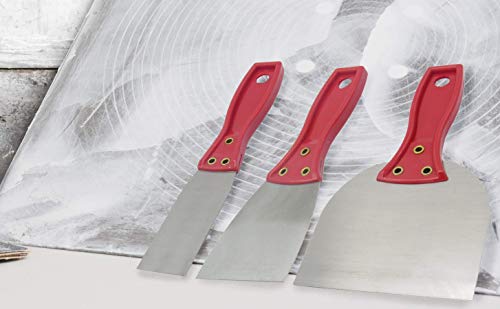Taping Knives, Putty Knife Metal Scrapers, Spackle Knife for Drywall Finishing, Plaster Scraping, Decals, and Wallpaper - 3 sizes, Lightweight and Durable Spatula for Joint Compound Tape Knife