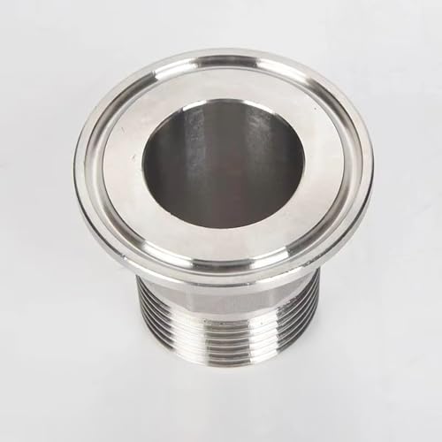 1Pc Anti-Rust 304SS Vacuum Pump Connector, KF16-KF50 Flange Style Male Thread Adapter for Industrial Vacuum Tubing Installation(KF25-1 inch)