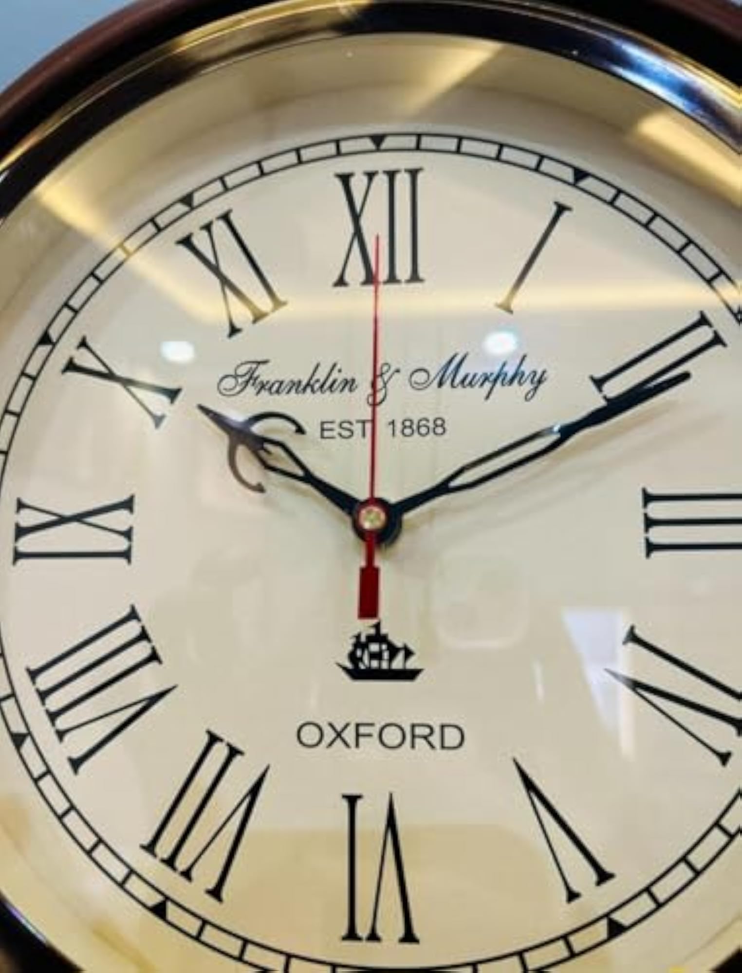 S.N. Enterprises Wooden Pendulum Wall Clock, Classic Design