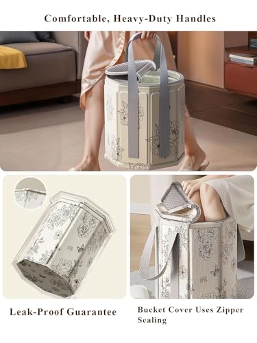 Tina plegable para spa de pies con aislamiento beige miniatura 6