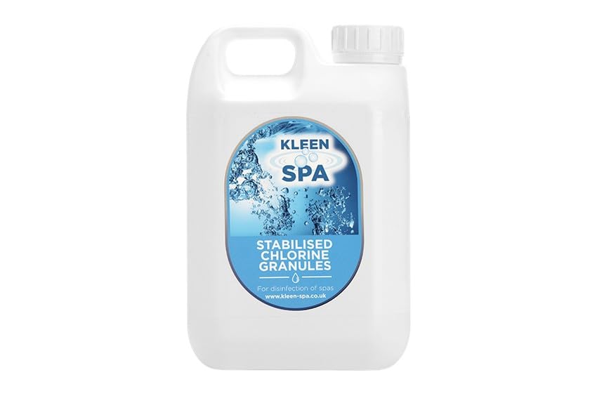 Kleen Spa Stabilised Chlorine Granules for Hot Tub 2KG – Fast-Dissolving Chlorine Granules for Hot Tubs & Pools