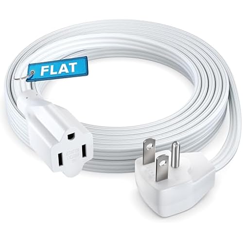 Maximm 10 Ft 14/3 AWG UL Certified Flat Plug Extension Cord, 1-Outlet