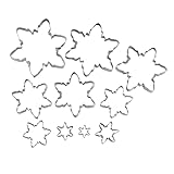 Mipcase Ausstechformen Set Teilig Schneeflockenform Plätzchenausstecher für Weihnachtskekse...