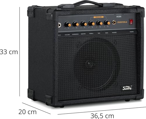 Rocktile Pro ST60-BK gitara elektryczna All Black AK20A zestaw – korpus mahoniowy, humbucker i przetwornik Single-Coil, w zestawie wzmacniacz kombi i kabel – idealny zestaw do gitary elektrycznej dla