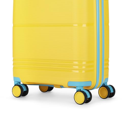 Image of Skybags Cabin Paratrip Hardshell Luggage (55 Cm) | Polypropylene Luggage 4 Wheel Inline Trolley Bag with 8 Wheels | Bumblebee | Unisex, Small, Yellow