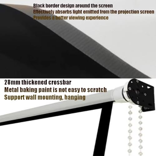 Pantalla manual proyector 72 pulg 16:9 HD portable miniatura 5