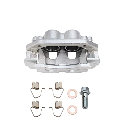Image of Detroit Axle - Front Brake Kit for 2005-2008 Dodge Dakota 2006-2009 Mitsubishi Raider Disc Brake Rotors Disc Brakes Caliper w /Bracket 2007 Replacement
