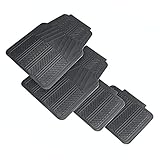 Alfombrillas ligeras de goma negra para coche.