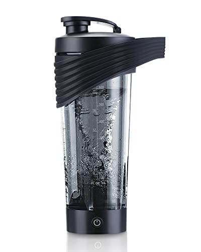 Shaker Proteinshake Blender Bottle 6500 rpm Starke Geschwindigkeit Tritan-BPA frei, 800ml Wiederaufladbarer Elektrischer Blender mit USB-Aufladung Protein Shaker(Schwarz) Cover