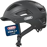 ABUS Hyban 2.0 city - casco da bici con luce posteriore, calotta rigida in ABS, buona vestibilità - per uomo e donna