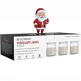 Ultimate Yogurt Jars - Make More Delicious Yogurt! 8 Count Small Glass Yogurt Cups With Lids - 100% BPA Free, Airtight & Dishwasher Safe! Perfect Containers for Yoghurt, Oatmeal, Pudding, or Jello