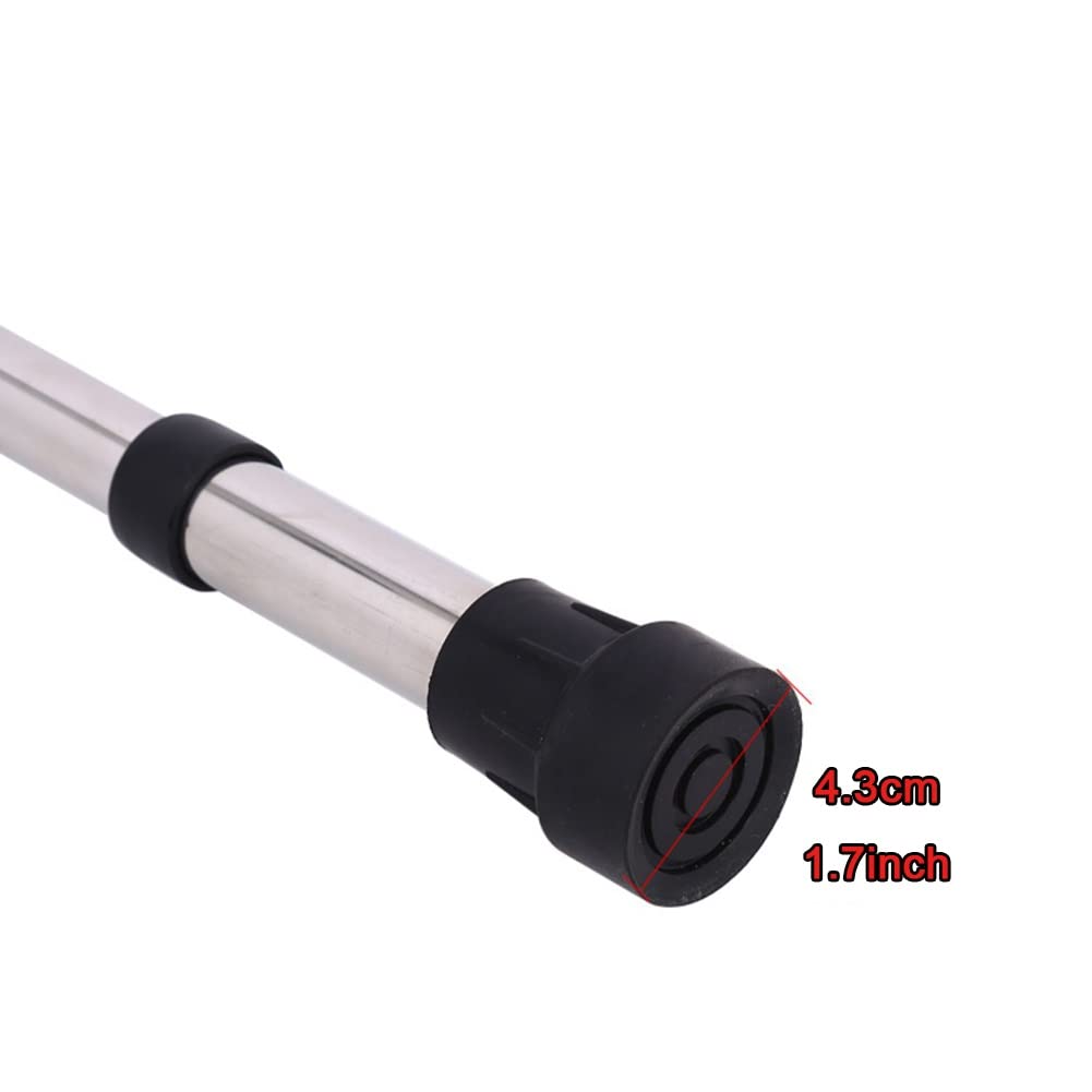 Stampelle Ascellari per Adulti, Stampelle da Passeggio Mediche Rimovibili, Altezza Regolabile a 10 velocità, Ammortizzazione a Molla, Altezza Applicabile 155~178 cm, 1 Paio