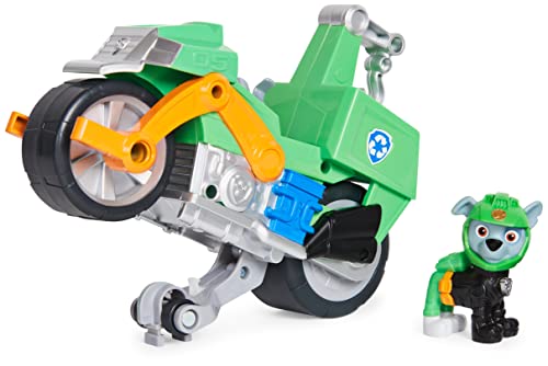Paw Patrol, Moto Pups Rocky’s Deluxe Pull Back Motorcycle Vehicle With Wheelie Feature And Toy Figure #TOP23