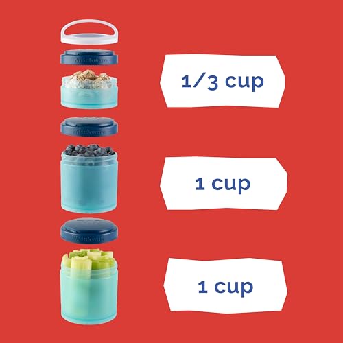 Image of Whiskware Spider-Man Team Spidey Stackable Snack Containers for Babies, Kids, and Toddlers, 3 Stackable Snack Cups for School or Travel, Cupholder Friendly, Miles Morales